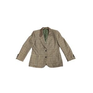 Burberry Scotland Tweed Jacket Women's S/M Wool Blend Woven In Scotland